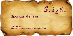 Sponga Áron névjegykártya